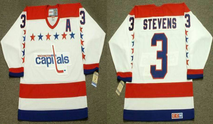 2019 Men Washington Capitals #3 Stevens white CCM NHL jerseys->washington capitals->NHL Jersey